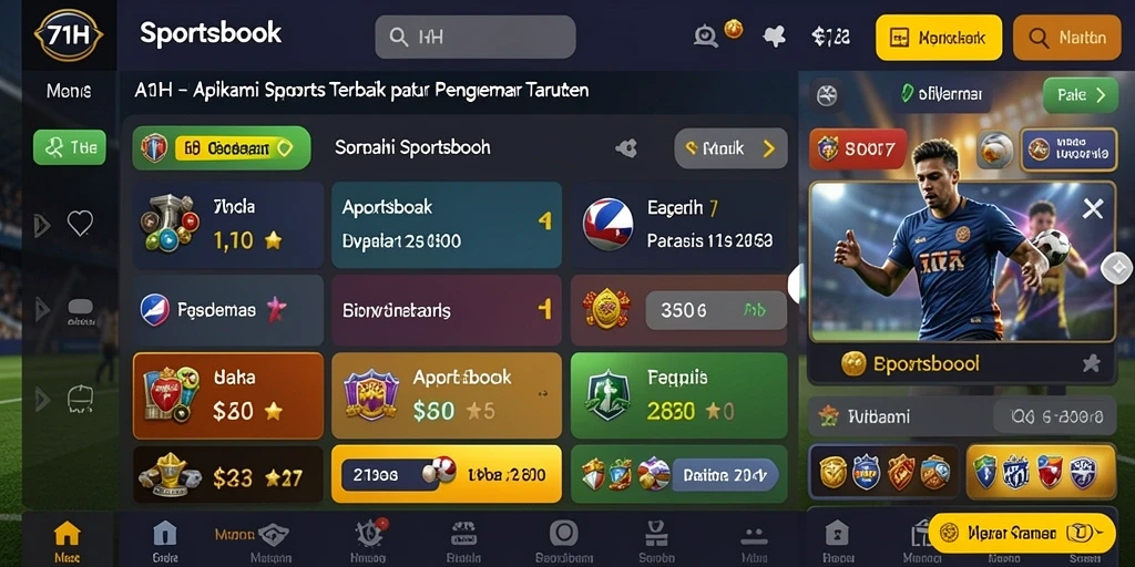 Tampilan menawan dari gameplay taruhan di 71H.