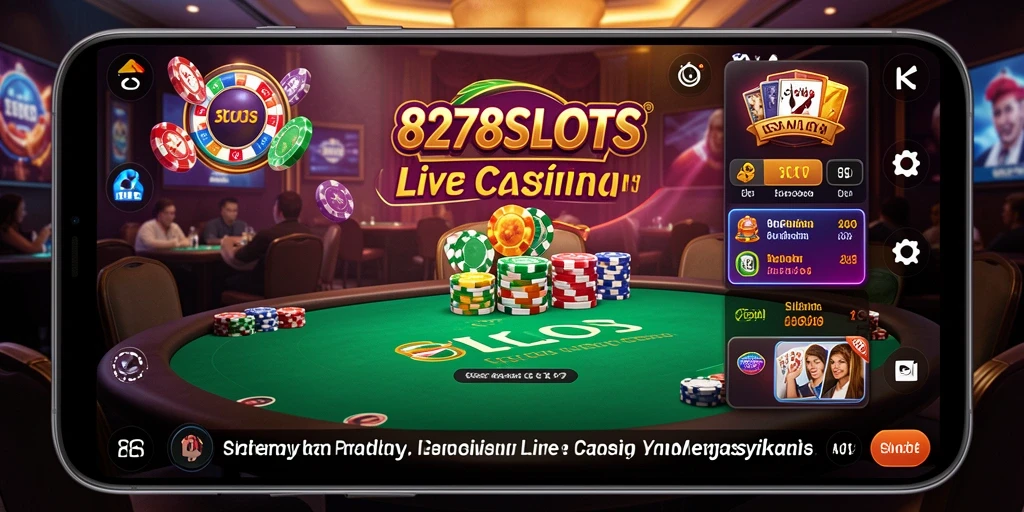 Tampilan gameplay Live Casino dalam 8278SLOTS yang mendebarkan.