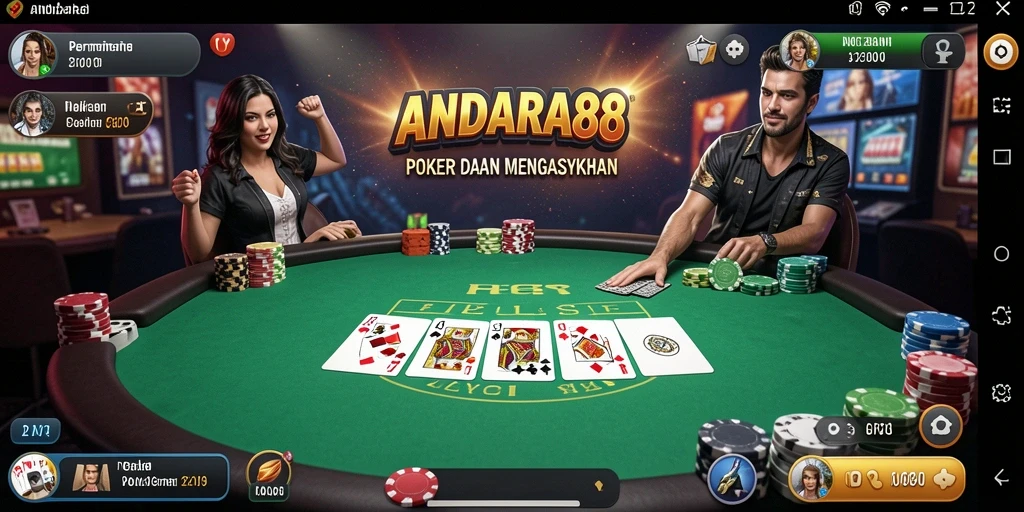 Screenshot gameplay Poker menampilkan momen seru dalam permainan.