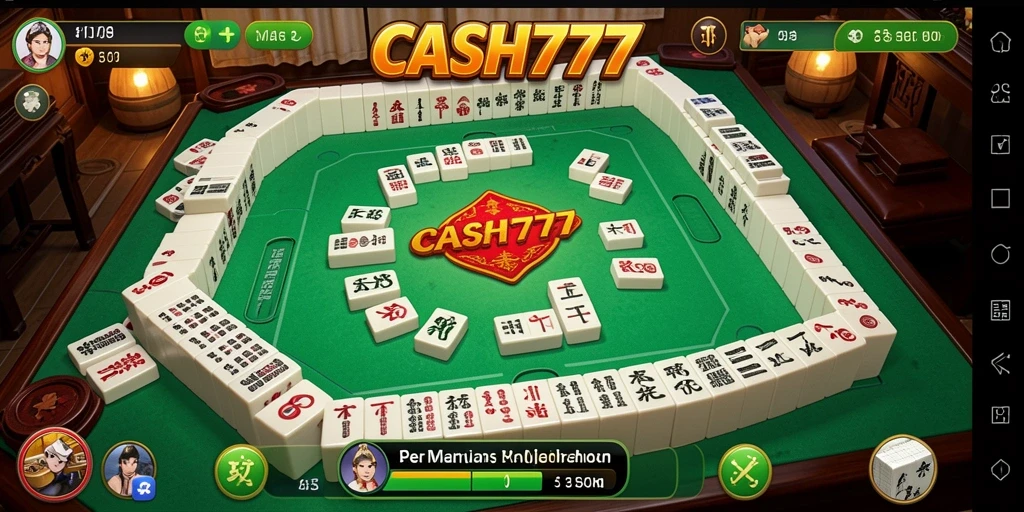 Tampilan gameplay Mahjong yang seru di CASH777.