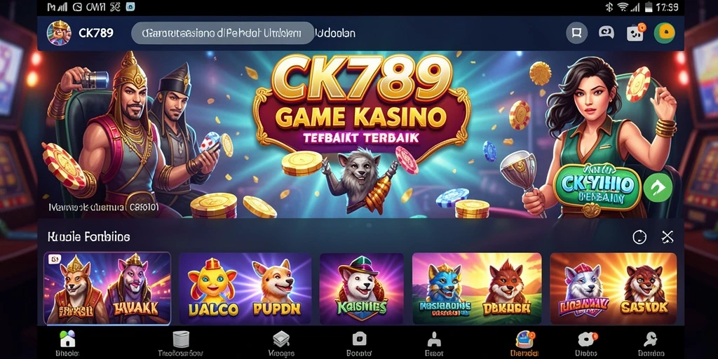 Tampilan gameplay CK789 dengan grafis dan fitur Kasino menarik.