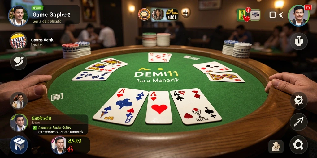 Screenshot gameplay Gaple yang menarik di DEMI11.