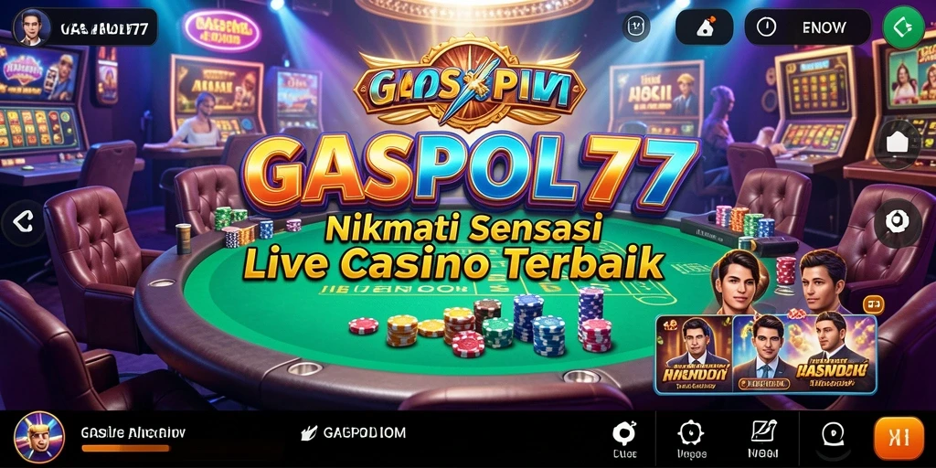 Tampilan gameplay seru dan interaktif di GASPOL77, Live Casino terbaik.