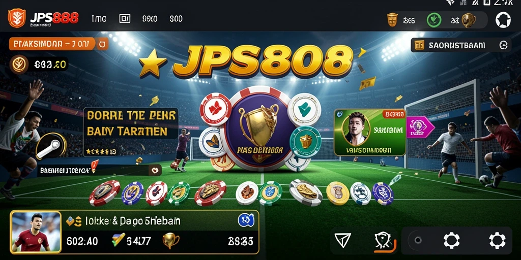 Tampilan utama aplikasi JPS888 dengan fitur sportsbook yang lengkap.