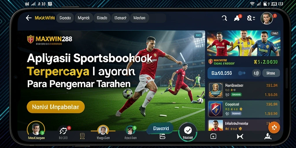 Tampilan atraktif gameplay taruhan olahraga di MAXWIN288.