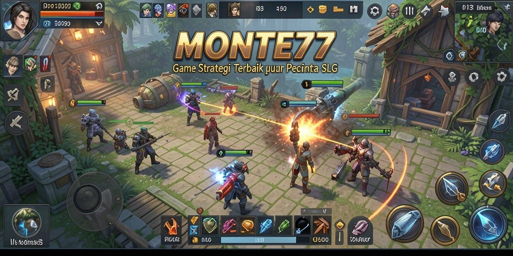 Screenshot gameplay MONTE77 dengan aksi strategi yang seru.