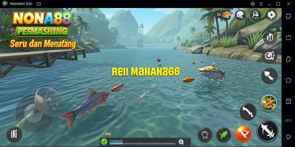 Tampilan screenshot NONA88 dengan gameplay memancing yang menarik.