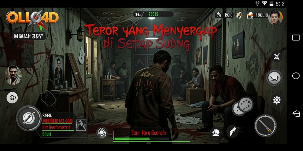 Screenshot gameplay OLLO4D yang menampilkan suasana mencekam dan penuh ketegangan.