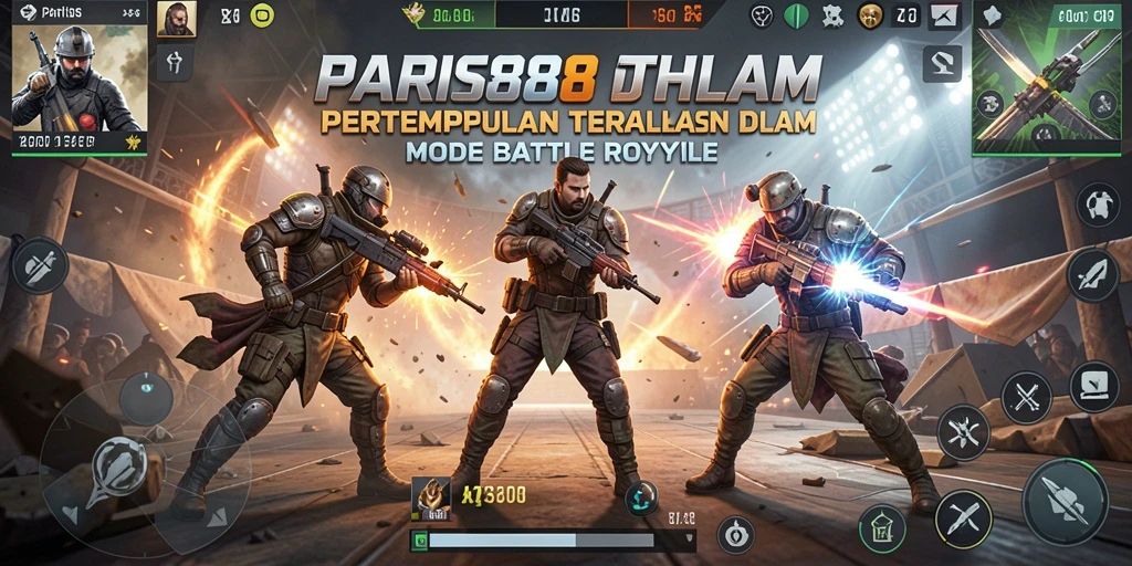 Screenshot PARIS88 menampilkan gameplay intens Battle Royale.