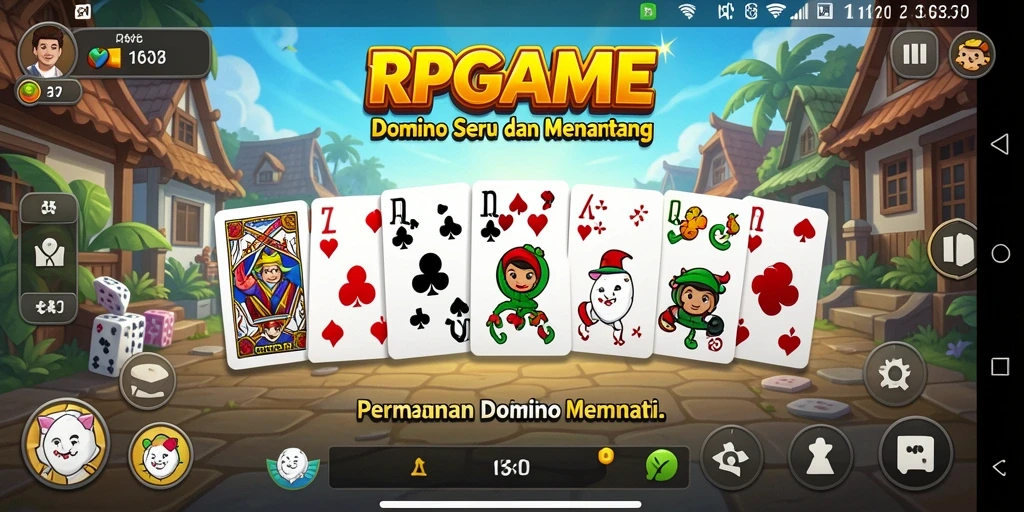 Tampilan gameplay RPGAME yang seru dalam permainan Domino.