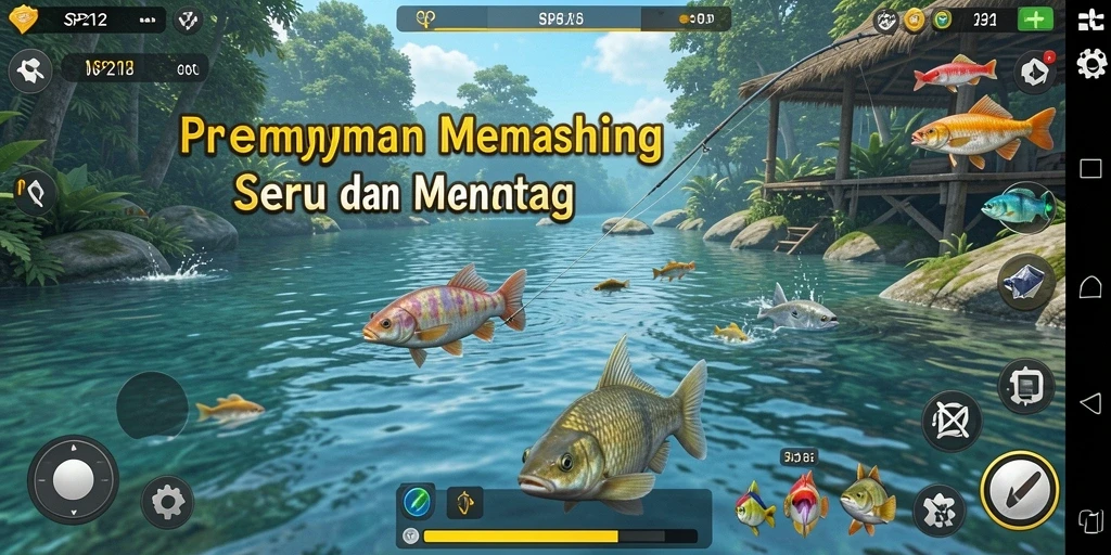 Gameplay SP212 yang menarik dengan teknik memancing yang beragam.