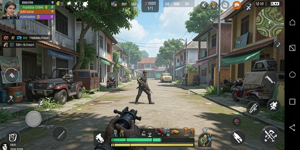 Tampilan antarmuka V87 dengan fitur utilitas yang menarik.
